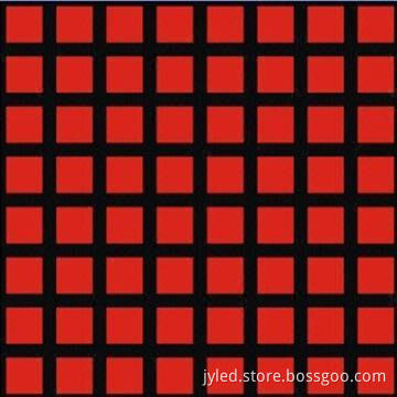 Super Red LED Display, Square Dot Matrix, RGB LED Pixel Matrix, Measures 31.7 x 31.7mm